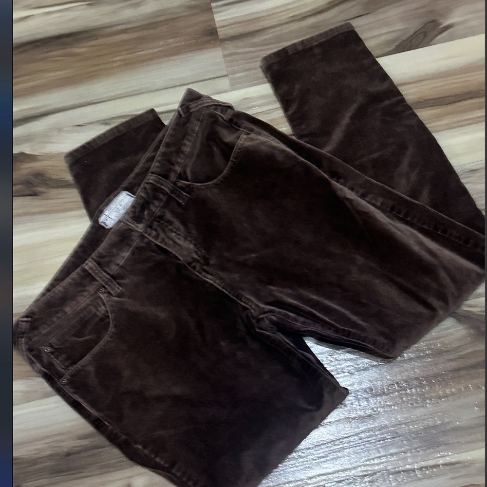 Free people size 31 Women's brown corduroy pants straight-leg style - Picture 3 of 5